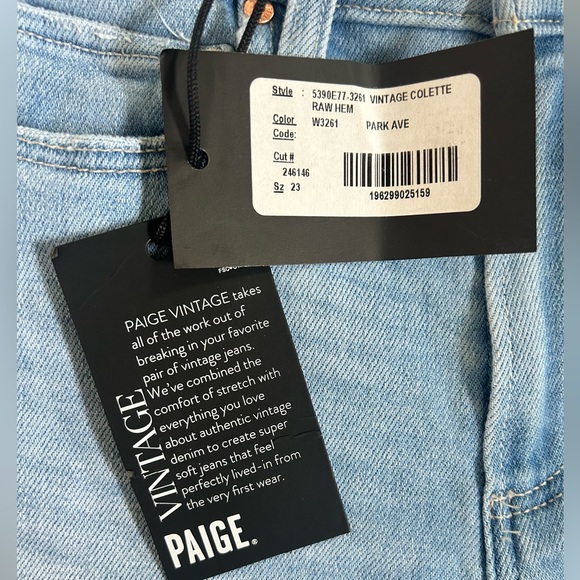 NWT New PAIGE Colette High Rise Light Blue Cropped Flare Stretch Jeans - Picture 6 of 16